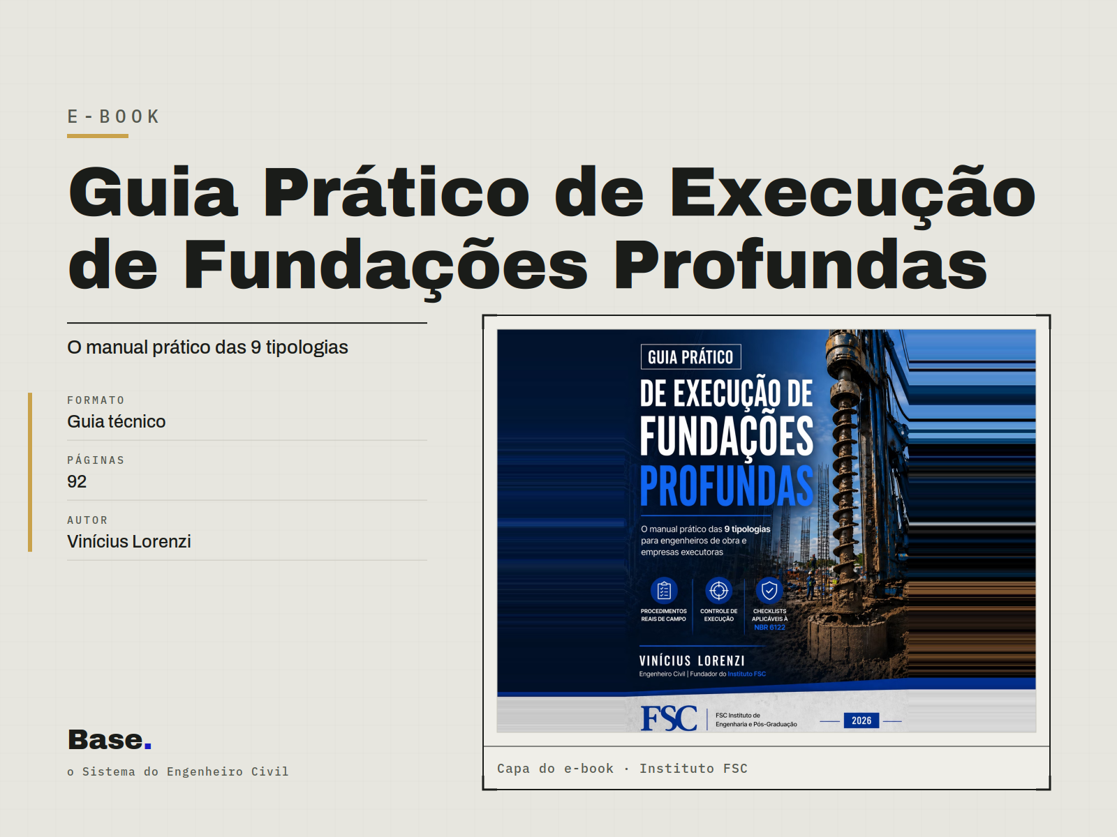 E-book: Guia Prático de Execução de Fundações Profundas